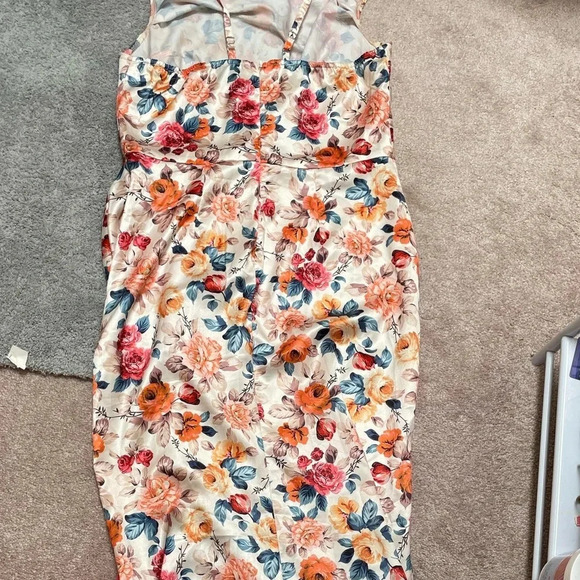 SHEIN Women's Floral Print Spaghetti Strap Midi Dress Multicolor L - Picture 15 of 16